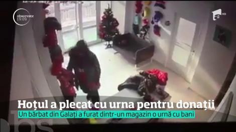 Un bărbat din Galaţi a furat cutia cu donaţiile pentru un caz social