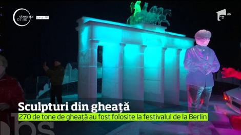 Zeci de sculptori din toate colţurile lumii au făcut dintr-un festival din Berlin, un adevărat regat de gheaţă