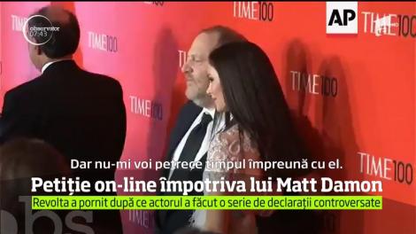 Petiție online împotriva lui Matt Damon