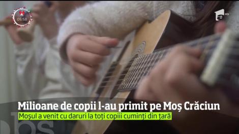 Milioane de copii l-au primit pe Moş Crăciun