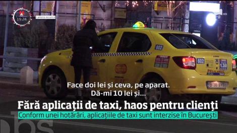 Fără aplicaţii de taxi, haos pentru clienţi