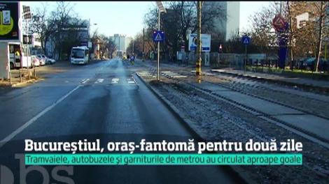 Bucureștiul, orașul- fantomă pentru două zile. Șoferii au străbătut oraşul în doar câteva zeci de minute