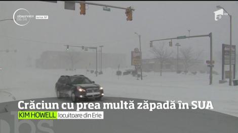 Crăciun cu prea multă zăpadă în SUA