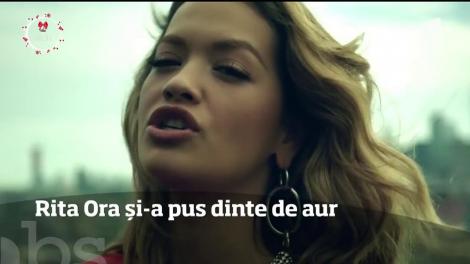 Rita Ora și-a pus dinte de aur