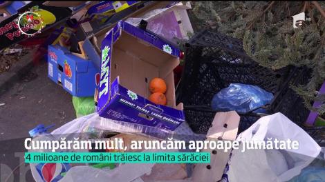 Statisticile arată că aproape 30 kilograme de mâncare ajung la gunoi din fiecare gospodărie
