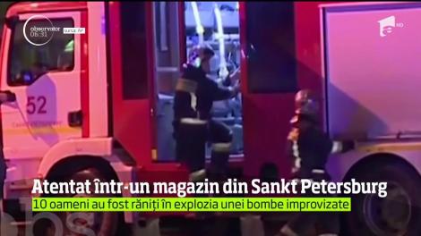 Zece persoane au fost rănite în explozia unei bombe improvizate, într-un magazin cu autoservire din Sankt-Petersburg