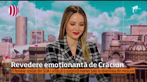 O femeie-soldat din marina americană a dorit ca revenirea ei acasă, din misiune, să fie o surpriză de Crăciun pentru mama ei