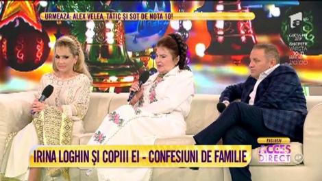 Irina Loghin și cei doi copii ai ei, confesiuni de familie. Subiectul sensibil la care toți s-au gândit: "Nu suntem geloși pe Fuego. Genetic noi suntem copiii ei"