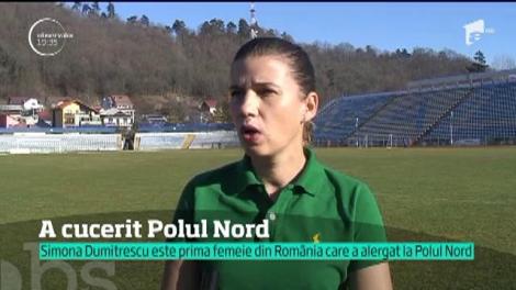 Simona Dumitrescu, prima femeie din România care a alergat la Polul Nord