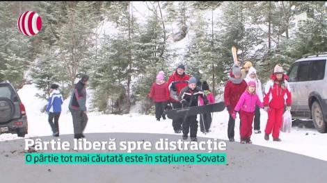 Distracţie pe p&acirc;rtiile de la munte