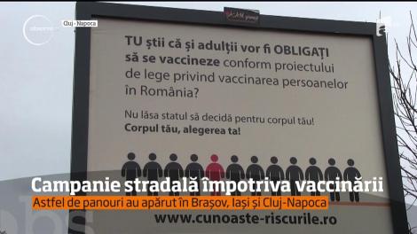 Campanie stradală împotriva vaccinării