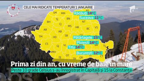 2018 a bătut deja orice record de temperaturi. În prima zi din an, un curajos a făcut şi prima baie în mare!