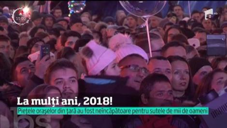 Noapte de pomină pe străzile oraşelor. Sute de mii de oameni care au făcut Revelionul în aer liber