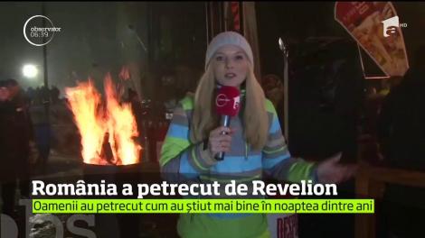 Zeci de mii de români au petrecut de Revelion în stradă, în marile oraşe din ţară