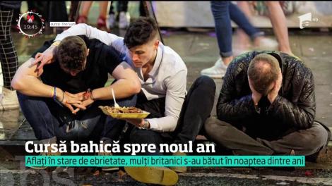 Tinerii britanici, petrecere cu mult alcool în seara de Revelion