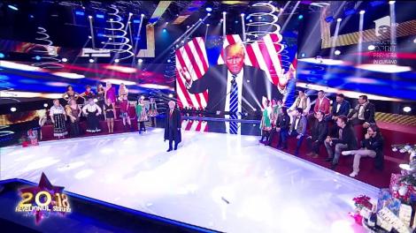 Donald Trump a făcut Revelionul 2018 în România! Nea Mărin a lăsat folclorul și a devenit, pentru o noapte, cel mai puternic om al lumii!