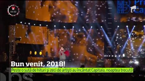 Spectacol grandios în noaptea dintre ani în Capitală. Mii de oameni au întâmpinat 2018 în aer liber la Hit Revelion