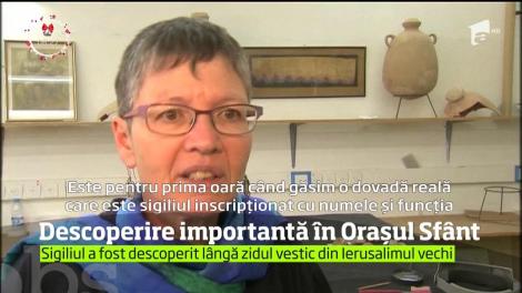 Descoperire impresionantă în Oraşul Sfânt. Sigiliul Guvernatorului Ierusalimului, vechi de 2.700 de ani, a fost găsit de arheologii israelieni
