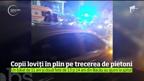 ACCIDENT GRAV! Trei copii, loviţi în plin de un o mașină, pe trecerea de pietoni