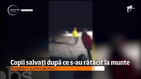 Cinci copii au fost salvaţi de jandarmii montani, după ce căderea nopţii i-a prins neechipaţi pe Masivul Postăvaru
