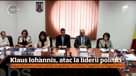Preşedintele Klaus Iohannis a lansat un atac vehement la adresa liderilor politici
