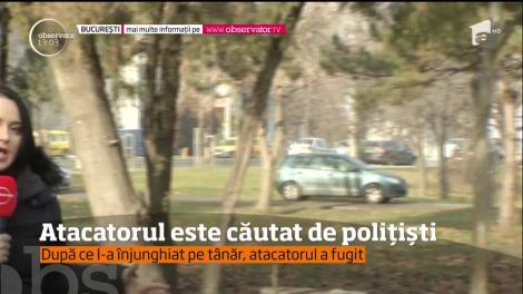 Scene terifiante în Capitală. Tânăr înjunghiat lângă metrou, agresor liber