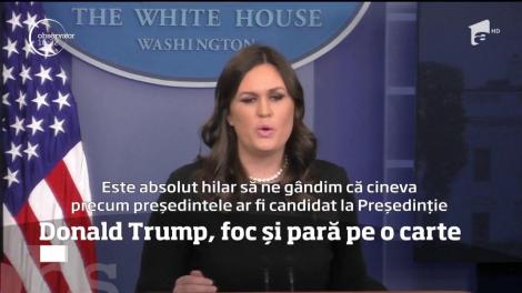 Donald Trump, foc și pară pe o carte