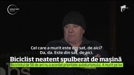 Tragedie într-o comună din Bacău! Un bicicist de 56 de ani a fost spulberat de un autoturism şi a murit pe loc