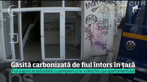 Bătrână de 87 de ani, găsită carbonizată de fiul întors în țară