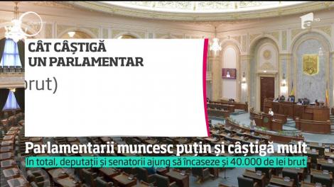 Parlamentarii muncesc puțin și câștigă mult