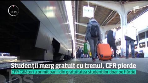 Studenții merg gratuit cu trenul, CFR pierde