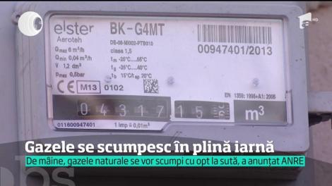 ANRE scumpeşte gazul în plină iarnă