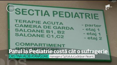 Cele mai scumpe pătuţuri pentru bebeluşi sunt la secţia de Pediatrie a Spitalului din Piatra Neamţ