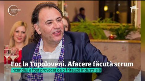 Incendiu uriaș la o fabrică de conserve din Topoloveni