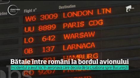 Bătaie la bordul unui avion cu români