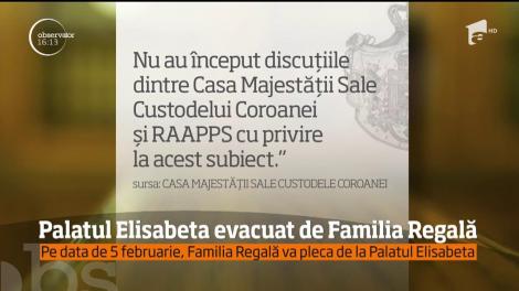 Palatul Elisabeta, evacuat de Familia Regală