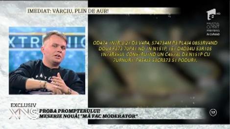 Proba promterului pentru Codin Maticiuc! "Mă fac moderator la o emisiune online"