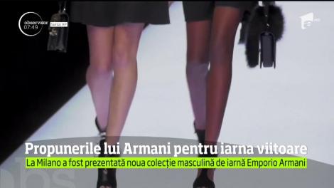 Propunerile designerului Giorgio Armani pentru iarna viitoare