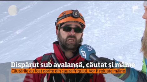 Tânărul dispărut în avalanșa din Bucegi nu a fost încă găsit. Operațiunea de salvarea se vor relua luni
