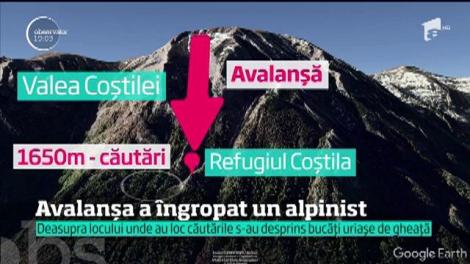 Operaţiune dramatică în masivul Bucegi. Daniel Rusu, alpinistul dispărut în avalanșă, încă nu a fost găsit