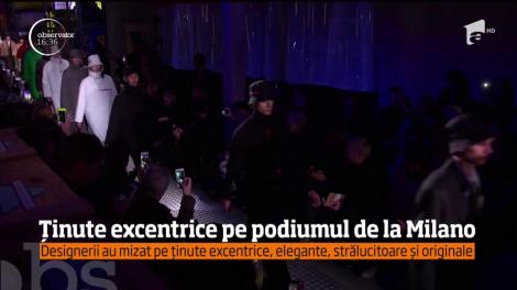 Ținute excentrice pe podiumul de la Milano