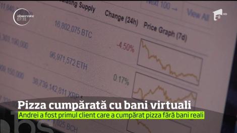 Tranzacţie inedită în Cluj-Napoca! Un tânăr şi-a cumpărat pizza cu bani virtuali