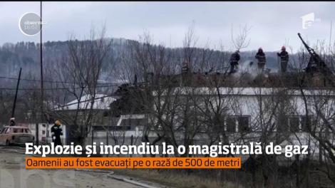 Cinci oameni au ajuns la spital, după ce o magistrală de gaz a explodat, în judeţul Gorj