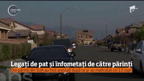 Caz înfiorător în California! Doi părinţi şi-au chinuit și ţinut captivi cei 13 copii, cu vârste între 2 și 29 de ani! Erau legați de paturi, murdari și înfometați!