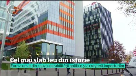 Pe fondul crizei politice, leul e la pământ. Euro a atins la cel mai înalt nivel din toate timpurile