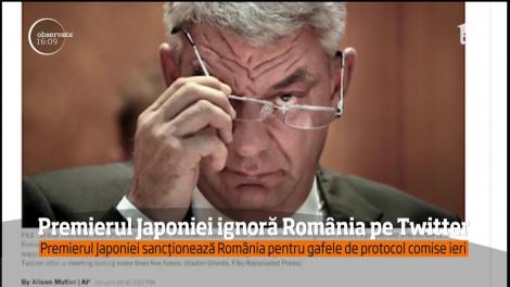 Premierul Japoniei sancționează România pentru gafa de protocol a autorităţilor române