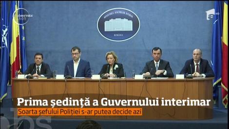 Prima ședință a Guvernului interimar