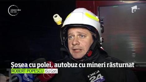 A fost panică şi pe o şosea din Gorj