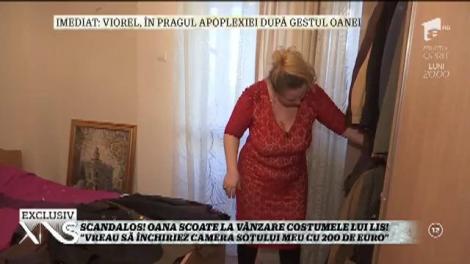 Oana Lis, la sapă de lemn! Scoate la vânzare costumele lui Viorel: "Vreau să închiriez camera soțului meu cu 200 de euro"