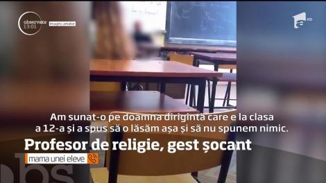 Comportament strigător la cer al unui profesor de religie din Copşa Mică